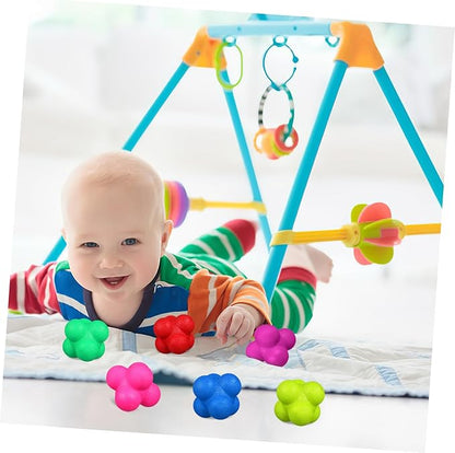 UPKOCH 6 Pcs Hexagonal Reaction Training Balls with Design Lightweight Portable Fitness Reaction Balls for Agility Hand Eye Coordination Reflex Speed Fun Multiplayer Sports