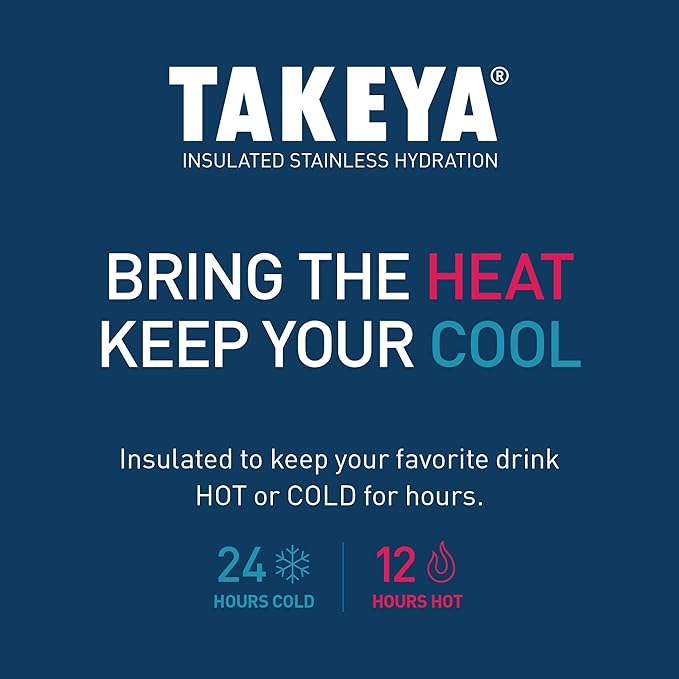 Takeya Actives Stainless Steel Water Bottle, Insulated Spout Lid, Keeps Drinks Cold 24 Hrs, Leakproof, Durable, Dishwasher Safe, Ideal for Gym, Travel, Fits Most Cup Holders, 24 oz/Lilac