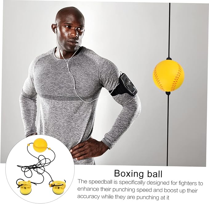 GALPADA High Elastic Boxing Speedball Training Kit Portable Double-end Reaction Ball for Reflex Training Hand-Eye Coordination Suitable for Fighters Home Gym Workout