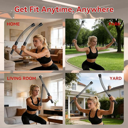 Cordless Ropeless Battle Ropes for Home Gym – Portable Weighted Workout Rope for HIIT, Cardio & Strength Training, Low-Impact Full Body Exercise Equipment for Men & Women