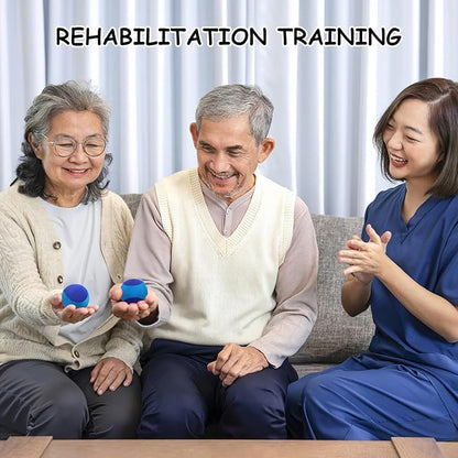 YARNOW Portable Mini Hand Grip Strength Trainer Ball for Finger Strengthening and Rehabilitation Tpr Fabric Hand Exerciser for Stress Relief and Concentration Improvement Light Blue