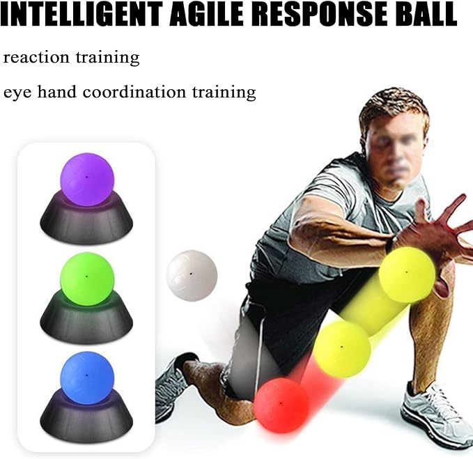 Reaction Speed Training Light, LED Agile Fitness Light, Speed Agility Training Lights, Diameter 7.5CM, Connection Distance 0~10m, for Trainers, Gyms, Sports Equipment and Individual Athlete