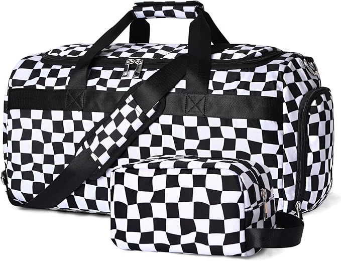 Sports Gym Bag for Men Women, Large Travel Duffle Bag with Shoe Compartment and Wet Pocket, Lightweight Weekender Overnight Bag Fitness Workout Bags for Sports, Gym, Travel