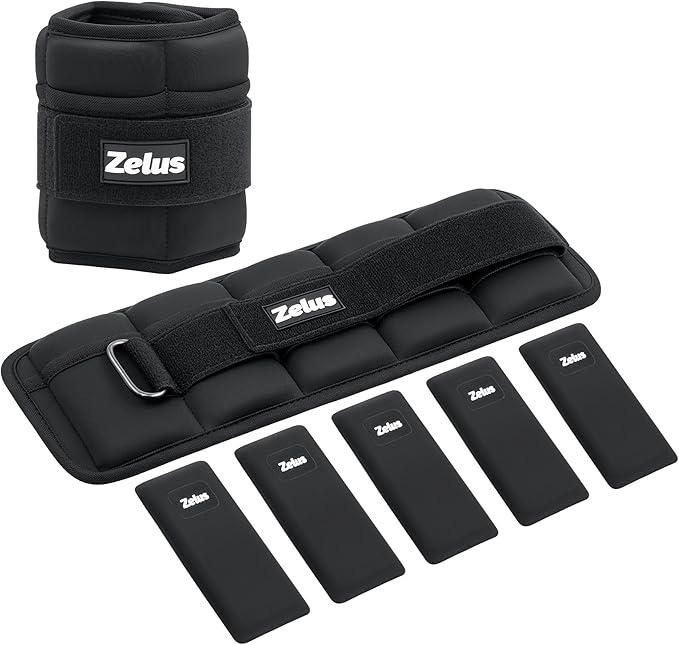 ZELUS Soft Iron Z-Fit Ankle Weights 1 Pair Adjustable, 4LB/7LB/10LB for Women Men, Ultra Thin Leg Weights with Adjustable Straps, Arm Weight for Gym Home Yoga Jogging Walking