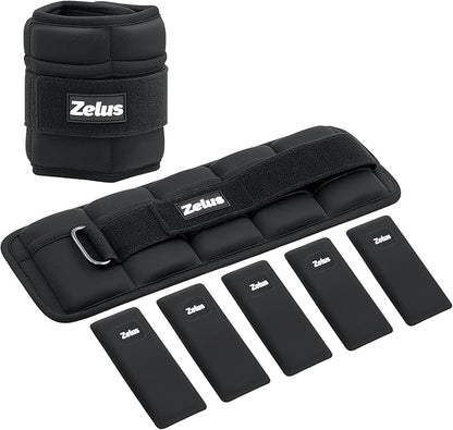 ZELUS Soft Iron Z-Fit Ankle Weights 1 Pair Adjustable, 4LB/7LB/10LB for Women Men, Ultra Thin Leg Weights with Adjustable Straps, Arm Weight for Gym Home Yoga Jogging Walking