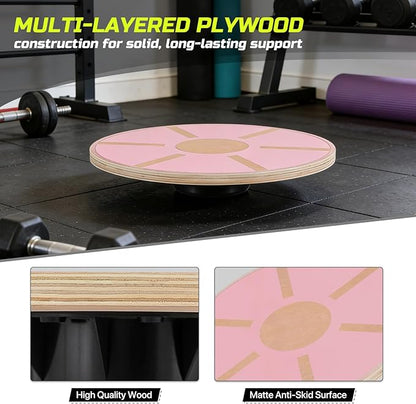 Wobble Aerobic Step Platform Balance Board with Non-skid Tpr Bump Surface, 360 Rotation for Stability Training, Versatile Home Gym Exercise Workout Step Aerobics Platform