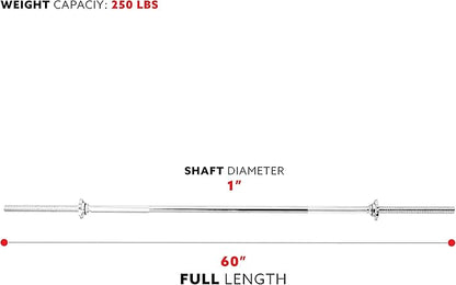 Sunny Health & Fitness 60-Inch Chrome Barbell Bar or High-Density Foam Barbell Pad – Strength Training Gear for Squats, Deadlifts, Hip Thrusts, Bench Press, Lunges & Full-Body Home Gym Workouts