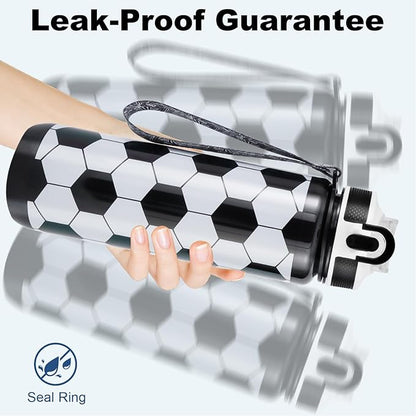 EYQ 32 oz Water Bottle with Time Marker, Carry Strap, Leak-Proof Tritan BPA-Free, Ensure You Drink Enough Water for Fitness, Gym, Camping, Outdoor Sports