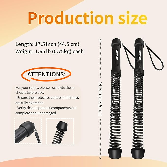 Ropeless Battle Ropes for Home Gym-Portable Cordless Training Rope Fitness Equipment for Men & Women,Weighted Workout Ropes for HIIT,Versatile Exercise Equipment for Home and Travel(Black)