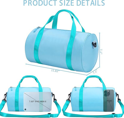 Small Gym Bag for Women Lightweight Mini Sport Bag Gym Tote Bag Duffle Pack for Workout Yoga Swimming Dance(SkyBlue)