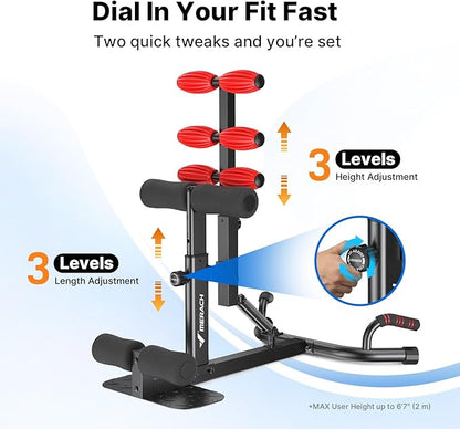 MERACH Deep Squat Machine for Women, Adjustable Glutes Trainer Machine, Core & Leg Exercise, Push Up Board Workout Equipment at Home Gym