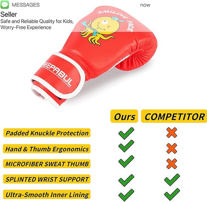 Upgrade Kids Boxing Gloves for 3-8 Year Boys and Girls, Toddler Boxing Gloves for Kids Training, Boxing Gloves Kid Sparring for Punching Bag, Kickboxing, Muay Thai, MMA