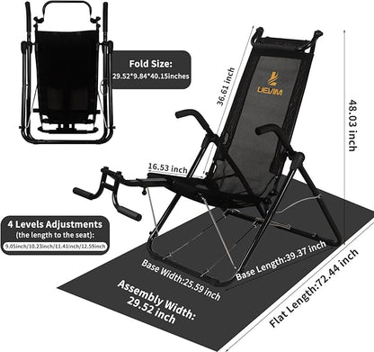 Abdominal Exerciser Chair for Home Gym, Ab Fitness Equipment with Full Body Building and Workout, for Sit Up, Inversion Training, Muscle Strengthening and Back Relief