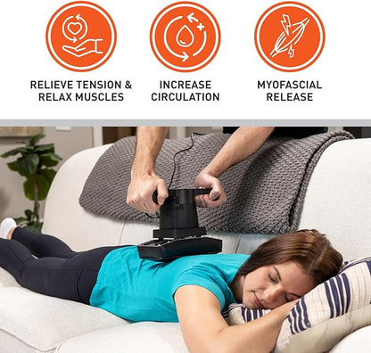 Body Sport Therapeutic Variable Speed Professional Vibrating Massager for Pain & Aching Muscle Relief – High-Powered, Effective, Chiropractic Myofascial Release Tool & Trigger Point Therapy