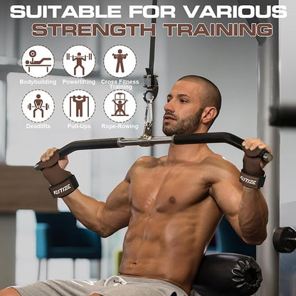 Lifting Straps, Weight Lifting Wrist Wraps for Weightlifting, Heavy Powerlifting, Deadlifts, Rows, Pull Ups, Adjustable Neoprene Padded Gym Workout Strength Training Wrist Hooks for Men/Women