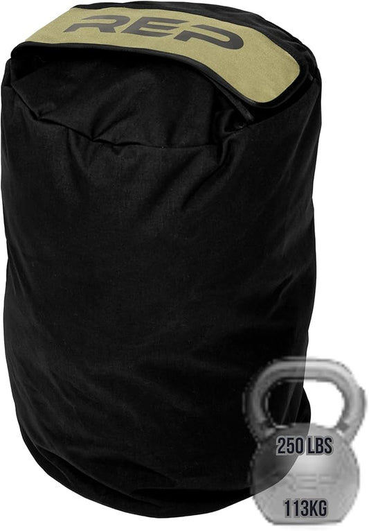 REP Fitness Stone Sandbag Trainer | Strongman Workout Equipment | Heavy Duty Strength Gear | Round Weighted Bag | Home Gym Accessories | Functional Fitness Tool | Unfilled Weight Sack