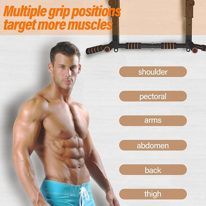 Joist Mounted Pull Up Bar,Wall Mount Pull Up Bar,Ceiling Mounted Chin Up Bar for Upper Body Workout, Dip Stand Supports to 440 Lbs