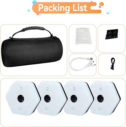 4 Pcs Reaction Training Lights, Agile Reaction Training Lamp Set, Quick Response Training Lights, Improves Reaction Time & Agility for Athletes, Trainers, Physical Therapists