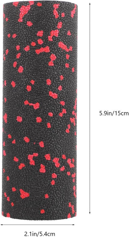 ABOOFAN Compact Fitness Foam Roller Massage Stick, Hollow Portable Back Muscle Massager for Exercise Relaxation and Travel, Red Foam Exercise Roller for Muscle