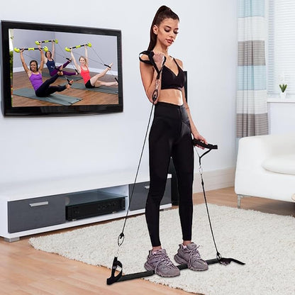 Pilates Bar Set - Pilates Exercise Kit, Pilates Resistance Bar | Portable Home Gym Pilates Bar Kit with Resistance Bands, Multifunctional Fitness Equipment for Full Body Training Home Gym