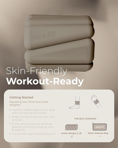 Pilates Weight | Wrist & Ankle Weights for Women | Weighted Bangles | 1LB/ 2LB Each (Set of 2)
