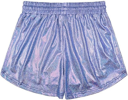 Perfashion Women's Metallic Shorts Summer Sparkly Hot Outfit Shiny Short Pants