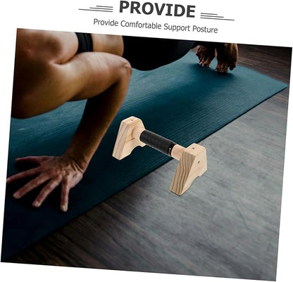 2pcs Wooden Parallettes Bars for Push-ups and Sturdy Wood Stands for Men and Women Versatile Exercise Equipment for Strength Training and Calisthenics