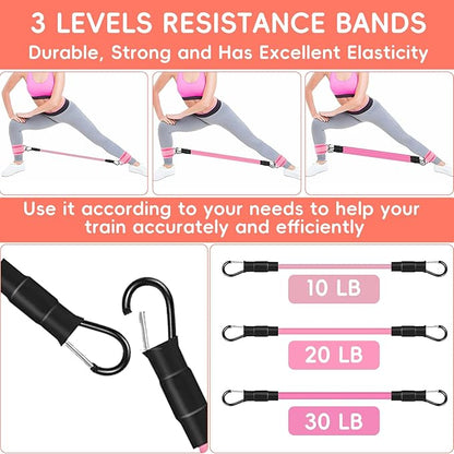 11 Pcs Ankle Resistance Bands with Cuffs, Glutes Workout Ankle Weights for Women Working Out, Exercise Bands Set with Ankle Straps for Leg Butt Exercise Equipment - Perfect for Home Workouts