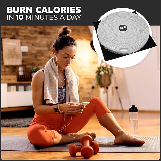 Daiwa Felicity Figure Trimmer Ab Twister Board - Waist Twister Machine for Core & Abs Exercise - Waist Twisting Fitness Tool, Dizzy Disc Twist Board for Slimming Workout & Reflexology