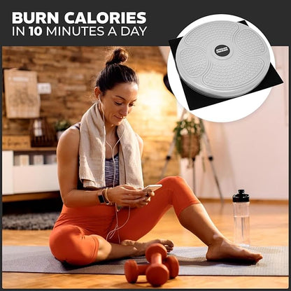 Daiwa Felicity Figure Trimmer Ab Twister Board - Waist Twister Machine for Core & Abs Exercise - Waist Twisting Fitness Tool, Dizzy Disc Twist Board for Slimming Workout & Reflexology