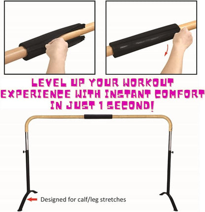 Ballet Barre Foam Detachable Protector Slider pad Cushion with Zipper for Home or Studio Comfort and Protection for Stretch, Pilates, Dance Class or Active Workouts