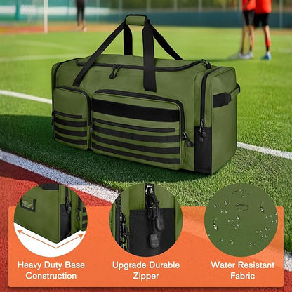 Goloni 130L Heavy Duty Large Duffle Equipment Bag,Catchers Gear Bag with Shoe Compartment,Baseball Duffle Bag