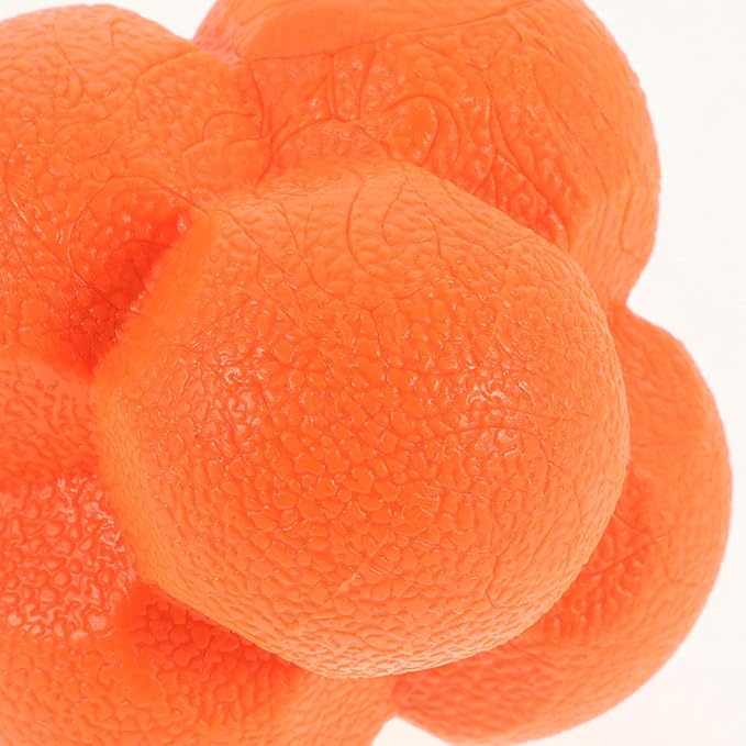 Hexagonal Reaction Ball for Reflex Training Orange Agile Speed Training Tool for Hand Eye Coordination Goalkeeper and Baseball Practice Reaction Equipment