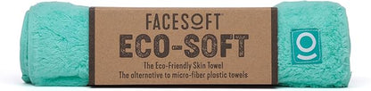 FACESOFT Eco Friendly Gym Towel for Working Out - Soft and Absorbent Cotton Exercise - No Synthetic Microfibers or Plastics - Sweat Towel for Gym, Fitness, Sports, Yoga - Aqua - 1 Pc