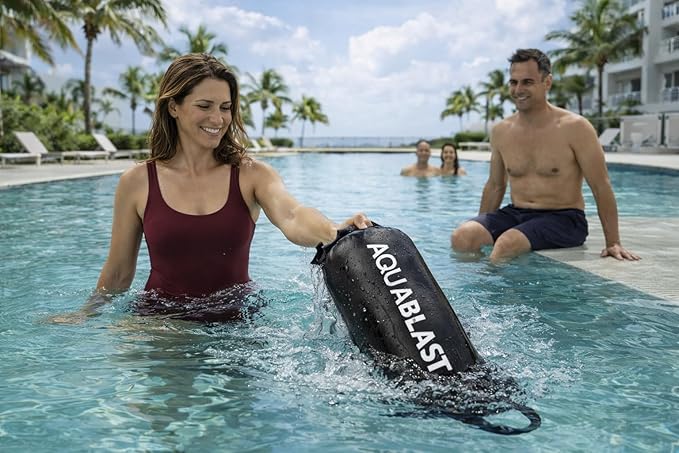 Portable Fitness and Punching Bag for Pools & Swim Spas | Full-Body, Low-Impact Water Resistance Workout | Quick 30-Second Set-Up | Compact & Travel-Friendly