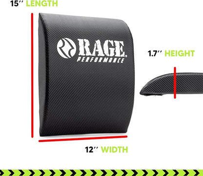 Rage Fitness Abdominal Mat, Ab Mat, Core Trainer, Crossfit Core Workouts, Sit ups, Crunches - Workouts Included