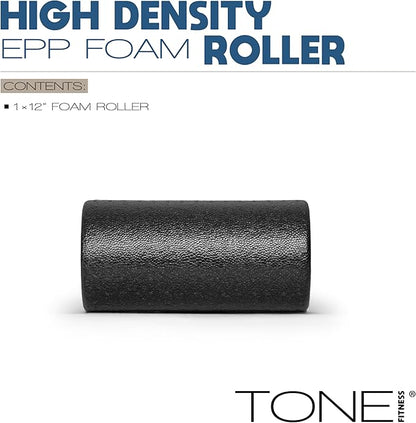 Tone Fitness High Density EPP Foam Exercise Foam Roller for Yoga, Pilates, Stretching, Massage, and Recovery | Multiple Sizes and Colors