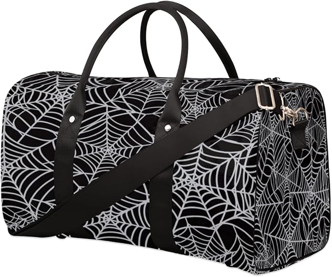 Travel Duffel Bag Spider Web Network Pattern Sport Gym Bag Weekender Overnight Bag carry on bag Training Shoulder for Women Men Boys Girls