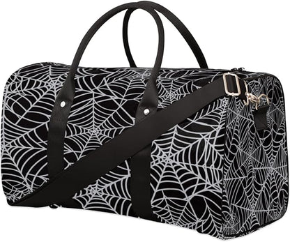 Travel Duffel Bag Spider Web Network Pattern Sport Gym Bag Weekender Overnight Bag carry on bag Training Shoulder for Women Men Boys Girls