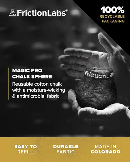 Friction Labs Gym Chalk – Magic Ball, PRO Ball (Chalk Bag Sock) | Non-Toxic Climbing Chalk for Bouldering, Gymnastics & More