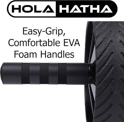 HolaHatha Ab Roller Wheel, Fitness Roller with Handles for Core Building, Workout Equipment for Toning and Abdominal Strengthening