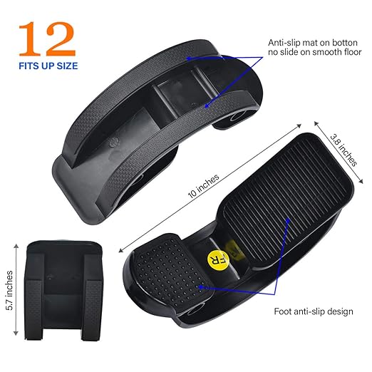 Foot Rocker Calf Stretcher Ankle Plantar Board for Achilles Tendonitis, Muscle Stretch, Feet and Shin Splint Pain Relief - Improve Calf Flexibility, Ankle Mobility - Black