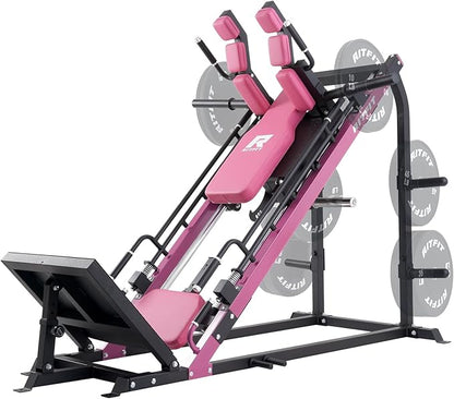 RitFit 3-in-1 Leg Press Hack Squat Machine for Home Gym, 1500LB Capacity, Compact Space-Saving Design with Multiple Hack Squat & Leg Press Angles