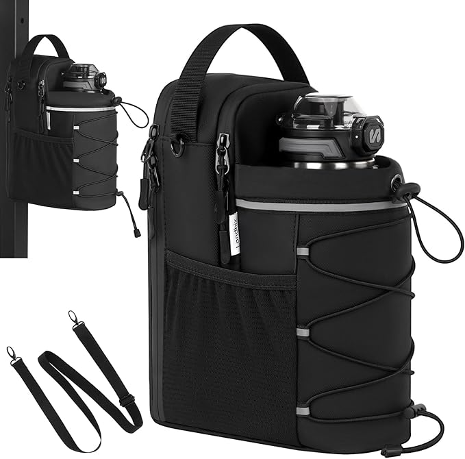 Magnetic Gym Bag with Storage Pockets & Bottle Holder, Lightweight Sports Organizer with Detachable Shoulder Strap, Fitness Bag for Gym, Training, Travel & Home Gym, Durable Strong Magnets Design