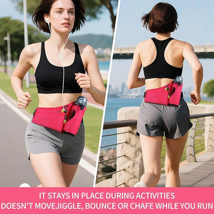Hydration Belt,Running Water Bottle Belt for Women - Hydration Fanny Pack with Water Bottle Holder for Hiking, Walking, Gym | Lightweight Waist Pack for Running, Fitness, Marathon Essentials