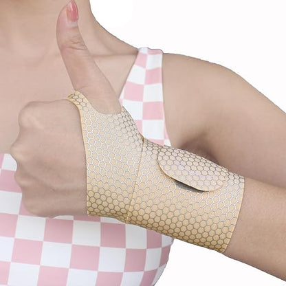 2 Pcs Ultra-Thin Wrist Brace Support for Carpal Tunnel, Pain Relief, Arthritis, Tendonitis, Elastic Wrist Wraps Right and Left Hands - Compression and Support for Fitness Enthusiasts (Skin Tone)