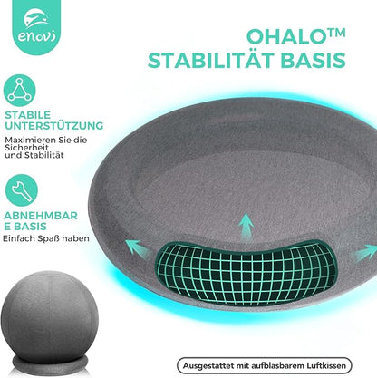 ProBalanceΩ Ball Chair, Yoga Ball Chair Exercise Ball Chair with Slipcover and Base for Home Office Desk, Birthing & Pregnancy, Stability Ball & Balance Ball Seat to Relieve Back Pain, Multiple color size