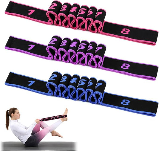 3PCS Fitness Resistance Bands with Handles,Resistance Bands with Handles, Fitness Resistance Band for Stretching and Yoga,Fashion Puller Exercise,Adjustable Bands for Full Body Stretching Shaping