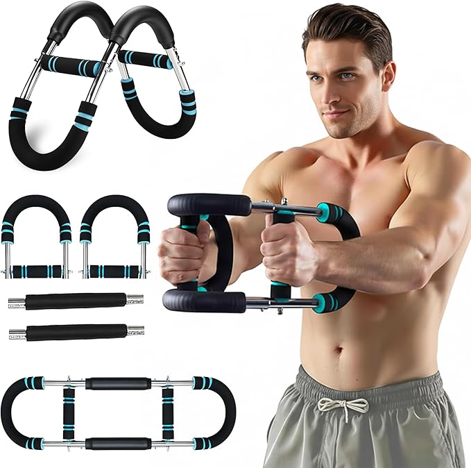 Twister Arm Trainer, Adjustable Resistance (20–130 lbs) Chest & Arm Trainer for Men & Women, Gorilla Bar Chest & Upper Body Workout Equipment, Ergonomic Home Workout Equipment with Anti-Slip Handles