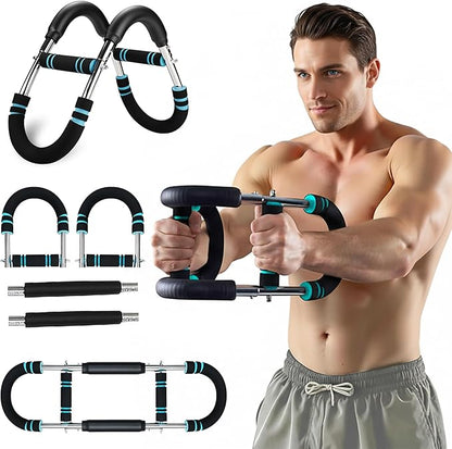 Twister Arm Trainer, Adjustable Resistance (20–130 lbs) Chest & Arm Trainer for Men & Women, Gorilla Bar Chest & Upper Body Workout Equipment, Ergonomic Home Workout Equipment with Anti-Slip Handles